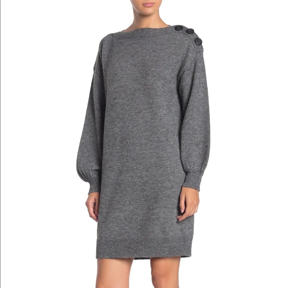 Boat Neck Sweater Dress
